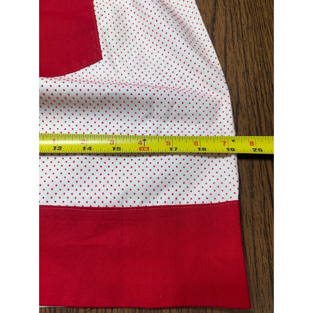 Vintage Inspired Waist Apron Red / White Polka Dots Retro - Picture 3 of 6